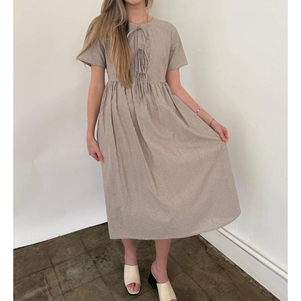 NEW THINGS BETWEEN carter dress in brown